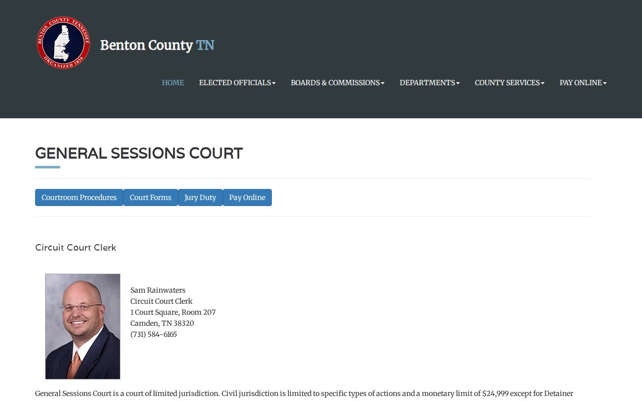 Benton County General Sessions Court jurisdiction and contact