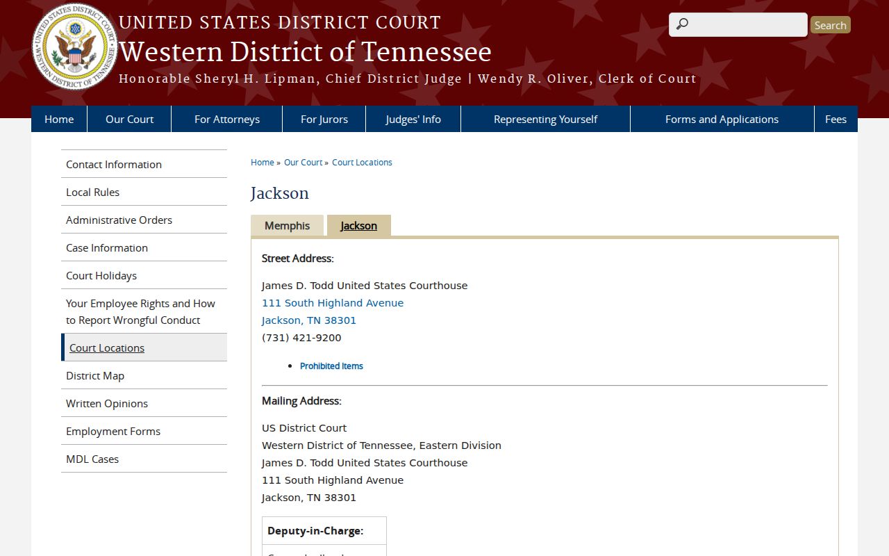 Camden court docket federal Jackson courthouse source